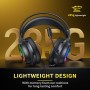 Tatybo Cascos Gaming para Ps4/Ps5/PC/Switch, Auriculares Gaming con Doble Diadema Adaptable, 3D Estéreo Sonido, Cascos con Cable