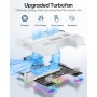 OIVO Soporte para PS5 y PS5 Slim con Cargador Mando PS5, Ventilador PS5 de 3 Velocidades, Soporte Playstation 5 RGB con Ranuras
