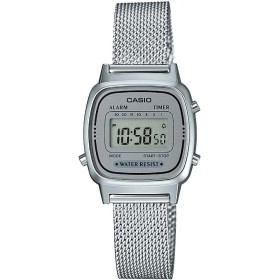 Casio Reloj Digital de Cuarzo para Mujer con Correa de Acero Inoxidable Macizo