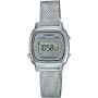Casio Reloj Digital de Cuarzo para Mujer con Correa de Acero Inoxidable Macizo