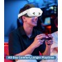 Zhufas Correa Ajustable Compatible con Meta Quest 3S / Quest 3, One Click Estirar y Retraer Head Strap, Mayor Comodidad e