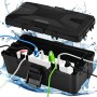 Cieex Caja de cables resistente al agua, IP54, caja eléctrica resistente al agua para exteriores, caja de cables negra para