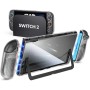 ivoler Funda Protectora acoplable para Nintendo Switch 2,TPU asa Funda,PC Funda,Textura de Diamante,Antigolpes,Arañazos