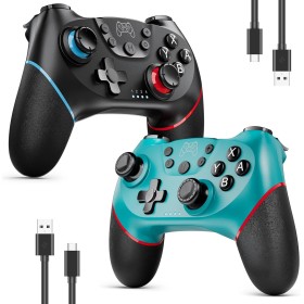 ETPARK 2 PCS Mando Switch Inalámbrico, Mandos Switch para Switc.h/Switc.h 2/Lite/OLED, Mand.o Pro Switc.h con Función Wake,