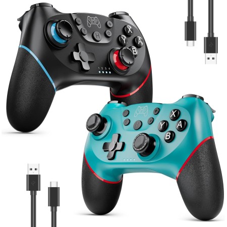 ETPARK 2 PCS Mando Switch Inalámbrico, Mandos Switch para Switc.h/Switc.h 2/Lite/OLED, Mand.o Pro Switc.h con Función Wake,