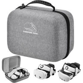 Jubor Funda de Gran Transporte Compatible con Quest 3S/3/2/Pico 4, Estuche Protectora Rígida Compatible con Kiwi Design/BOBOVR
