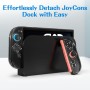 ivoler Funda Protectora acoplable para Nintendo Switch 2,TPU asa Funda,PC Funda,Textura de Diamante,Antigolpes,Arañazos,Negro