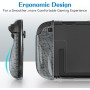 ivoler Funda Protectora acoplable para Nintendo Switch 2,TPU asa Funda,PC Funda,Textura de Diamante,Antigolpes,Arañazos,Negro