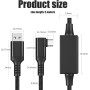 Momowin VR Cable de Carga, Compatible con Meta Quest 3/Quest 3S/2/1/Pico 4/3/Oculus Quest 2/PC Steam VR Hi-Speed 2.5 Gbps, USB