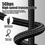 Momowin VR Cable de Carga, Compatible con Meta Quest 3/Quest 3S/2/1/Pico 4/3/Oculus Quest 2/PC Steam VR Hi-Speed 2.5 Gbps, USB