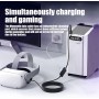 Momowin VR Cable de Carga, Compatible con Meta Quest 3/Quest 3S/2/1/Pico 4/3/Oculus Quest 2/PC Steam VR Hi-Speed 2.5 Gbps, USB