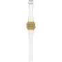 Casio Reloj Cuarzo Unisex 36.00mm con dial Digital Oro y Correa de Plastic/Resin Bracelet Transparente A168XESG-9AEF