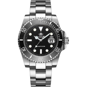 ADDIESDIVE 41mm Reloj analógico de Cuarzo para Hombre 20 Bar Resistente al Agua Acero Inoxidable Reloj de Pulsera para Hombre