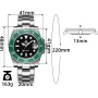 ADDIESDIVE 41mm Reloj analógico de Cuarzo para Hombre 20 Bar Resistente al Agua Acero Inoxidable Reloj de Pulsera para Hombre