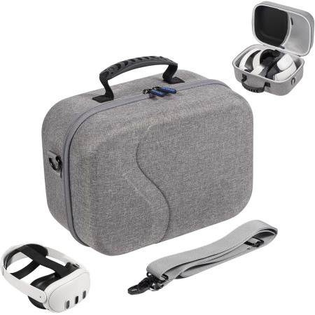 Bolsa de Viaje de Gran Capacidad para Meta Quest 3, Compatible con Kiwi Design/BOBOVR Elite Strap y Otros Accesorios, Funda