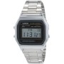 Casio A158WA - Reloj unisexo, correa de acero inoxidable color plateado