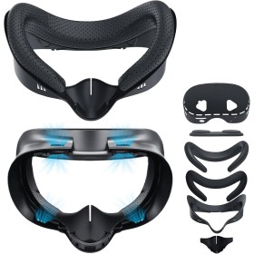 GEEKERA Interfaz Facial Compatible con Meta/Oculus Quest 3S, Funda Protectora Facial Meta Quest 3S con Almohadilla Facial de PU