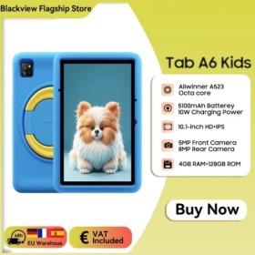 Blackview Tab A6 Kids Tablet,10.1» Pantalla WIFI Tablets 4GB+128GB Oct