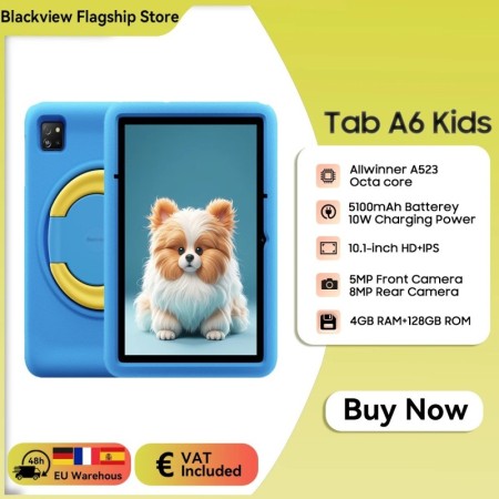 Blackview Tab A6 Kids Tablet,10.1» Pantalla WIFI Tablets 4GB+128GB Oct