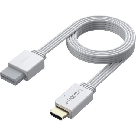AUTOUTLET Wii Adaptador HDMI, 1080P/720P Wii a HDMI Adaptador de HDMI Longitud de 150cm Integrado y diseño de Cable HDMI, Plug