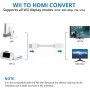 AUTOUTLET Wii Adaptador HDMI, 1080P/720P Wii a HDMI Adaptador de HDMI Longitud de 150cm Integrado y diseño de Cable HDMI, Plug