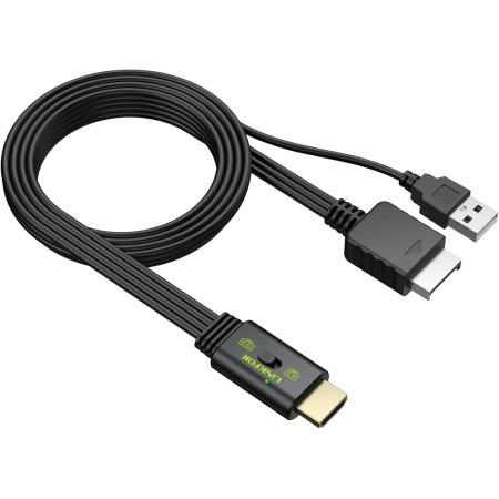 LiNKFOR Convertidor PS2 a HDMI 1080P 60hz,Cable HDMI Plug and Play con Conversión 16:9/4:3 para PS1/PS2