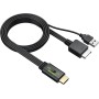 LiNKFOR Convertidor PS2 a HDMI 1080P 60hz,Cable HDMI Plug and Play con Conversión 16:9/4:3 para PS1/PS2