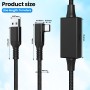 BOBOPACK 5m Link Cable con Quest 2/1/Pro/Pico1/2/3, Cable USB C a Codo Tipo C, USB 3.0 Transferencia de Datos de Alta Velocidad,