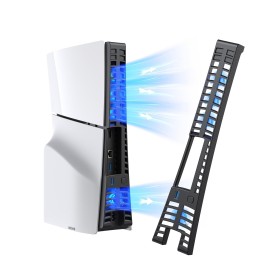 KIWIHOME Ventilador de Refrigeración para PS5 Slim, Ajuste de Velocidad Auto, Accesorios de Refrigeración Silenciosos con LED y
