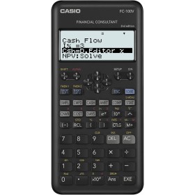 Casio FC-100V-2 Calculadora Financiera, 16,2 x 7,7 x 1,4 cm, Negro