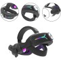Gdfnmogo Diadema META de 3 baterías con batería de 12000 mAh, carga rápida, retroiluminación LED, comodidad ajustable para un