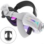 Gdfnmogo Diadema META de 3 baterías con batería de 12000 mAh, carga rápida, retroiluminación LED, comodidad ajustable para un