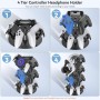 Soporte Mando y Cascos, 3 Niveles Soporte Auriculares para Mesa, 9 de Gran Capacidad para Organizador Mandos, Controller Holder
