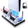 Tolesum Soporte de Refrigeración para PS5 / PS5 Slim / PS5 Pro, Soporte para PS5 Vertical Ventiladores de Refrigeración y