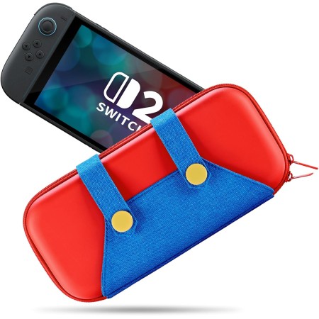 PALPOW Funda Switch 2 Compatible con Switch/OLED, Estuche Protectora con 10 Compartimientos para Cartuchos de Juegos, Funda