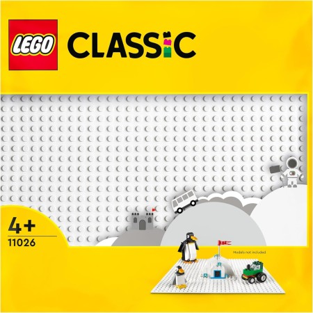 LEGO Classic White Base 32x32 Cleats, Building and Expansion Board Plate, Construction Toy for Boys and Girls 1 Year Old and Up