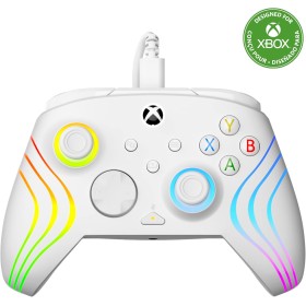Turtle Beach Afterglow Wave Mando Blanco con Cable RGB - con Licencia para Xbox Series XS, Xbox One y Windows - Botones