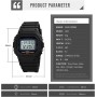 Nicoone Reloj Digital para Hombre, con Retroiluminación, Impermeable, Resistente a Los Golpes, con Alarma, Cronómetro, Cuenta