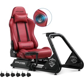 GTPLAYER Simulator Cockpit, sim Racing Cockpit, Soporte para Volante con Altavoces, Compatible con Varios Modelos de Volante y