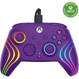 Turtle Beach Afterglow Wave Mando Morado con Cable RGB - con Licencia para Xbox Series XS, Xbox One y Windows - Botones