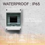 Caja de distribución de superficie IP65, 5 vías, montaje en superficie, 1 fila para 5 módulos