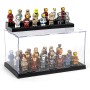 Display Case for Lego Minifigures Storage Box Methacrylate with 3 Base Plate Mini Figures Toy Cars Display Transparent