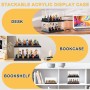 Display Case for Lego Minifigures Storage Box Methacrylate with 3 Base Plate Mini Figures Toy Cars Display Transparent