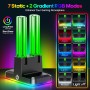 Cargador para Joycon Switch/OLED, 2,5H de Base Carga Mando para Nintendo Switch con Luz RGB y Control Inteligente de Carga,