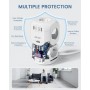 LENCENT Cubo Regleta Enchufes 2M con Enchufe Plano Regleta para Uso Interior, Regleta Enchufes Plano con 4 Tomas de CA, 3 USB y