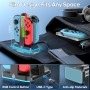 Cargador para Joycon Switch/OLED, 2,5H de Base Carga Mando para Nintendo Switch con Luz RGB y Control Inteligente de Carga,