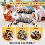 Display Case for Lego Minifigures Storage Box Methacrylate with 3 Base Plate Mini Figures Toy Cars Display Transparent