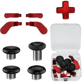 Paletas de Control Elite 9 en 1 para Xbox Elite 2 Core, palancas de Control, D-Pads de reemplazo (Rojo)