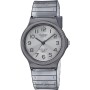 Casio Reloj Cuarzo Unisex 35.00mm con dial Analógico Blanco y Correa de Plastic/Resin Bracelet Gris MQ-24S-8BEF