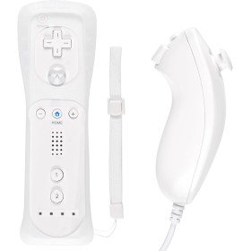 Mando para Nintendo Wii,2 en 1 Controller para Wii con Nunchuck,para Wii y Wii U Controlador de Juego con Funda de Silicona y